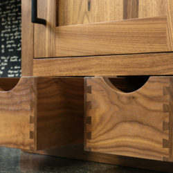 Apothecary desk drawers with exposed dove tails