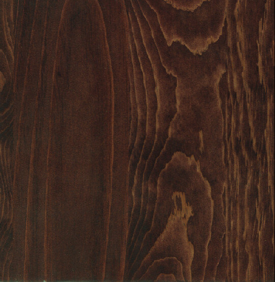 Dark Mahogany on Knotty Pine