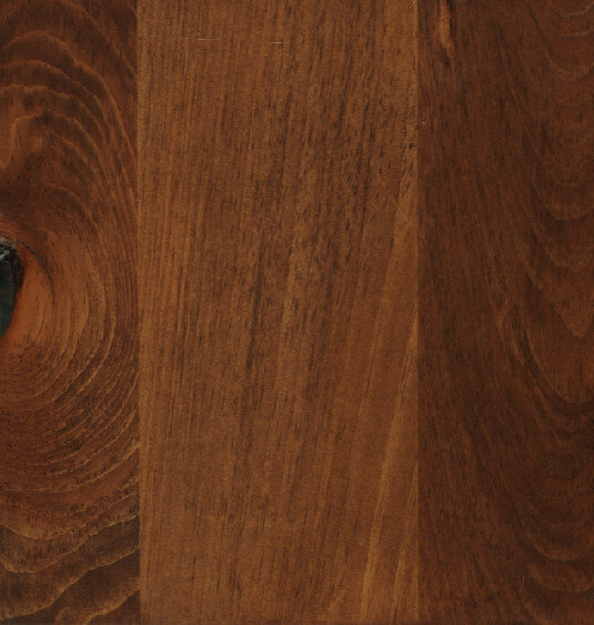 Teak on Knotty Pine